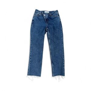 Topshop Straight Leg Blue Jeans